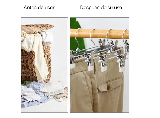 Foto 4 pulgar | Perchas Xtellar Ganchos Para Ropa Acero Inoxidable