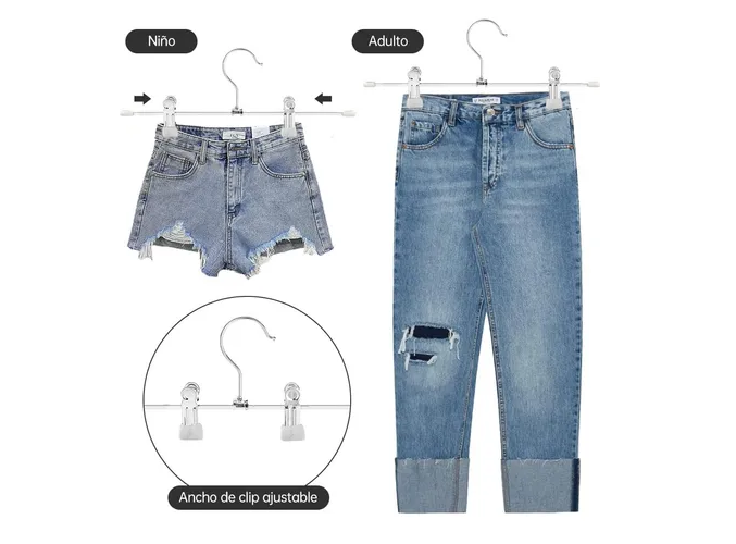 Foto 5 pulgar | Perchas Xtellar Ganchos Para Ropa Acero Inoxidable