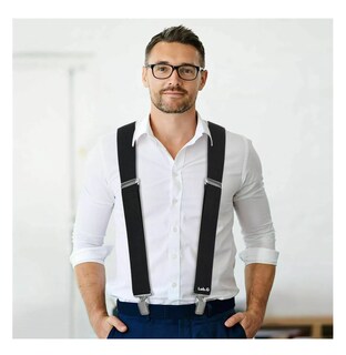 Foto 2 | Tirantes Para Caballero Elegantes, Ajustables Y Elásticos Negro