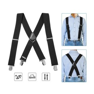 Foto 3 | Tirantes Para Caballero Elegantes, Belug Ajustables Y Elásticos Negro