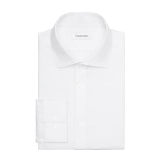 Foto 3 | Camisa De Vestir Calvin Klein, No Elástica, Ajustada Al Hierro, Blanca - Venta Internacional.