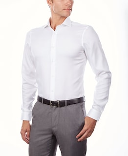 Foto 2 | Camisa De Vestir Calvin Klein, No Elástica, Ajustada Al Hierro, Blanca - Venta Internacional.