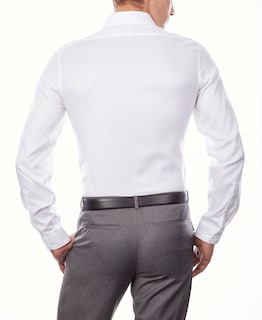 Foto 3 | Camisa De Vestir Calvin Klein, No Elástica, Ajustada Al Hierro, Blanca - Venta Internacional.