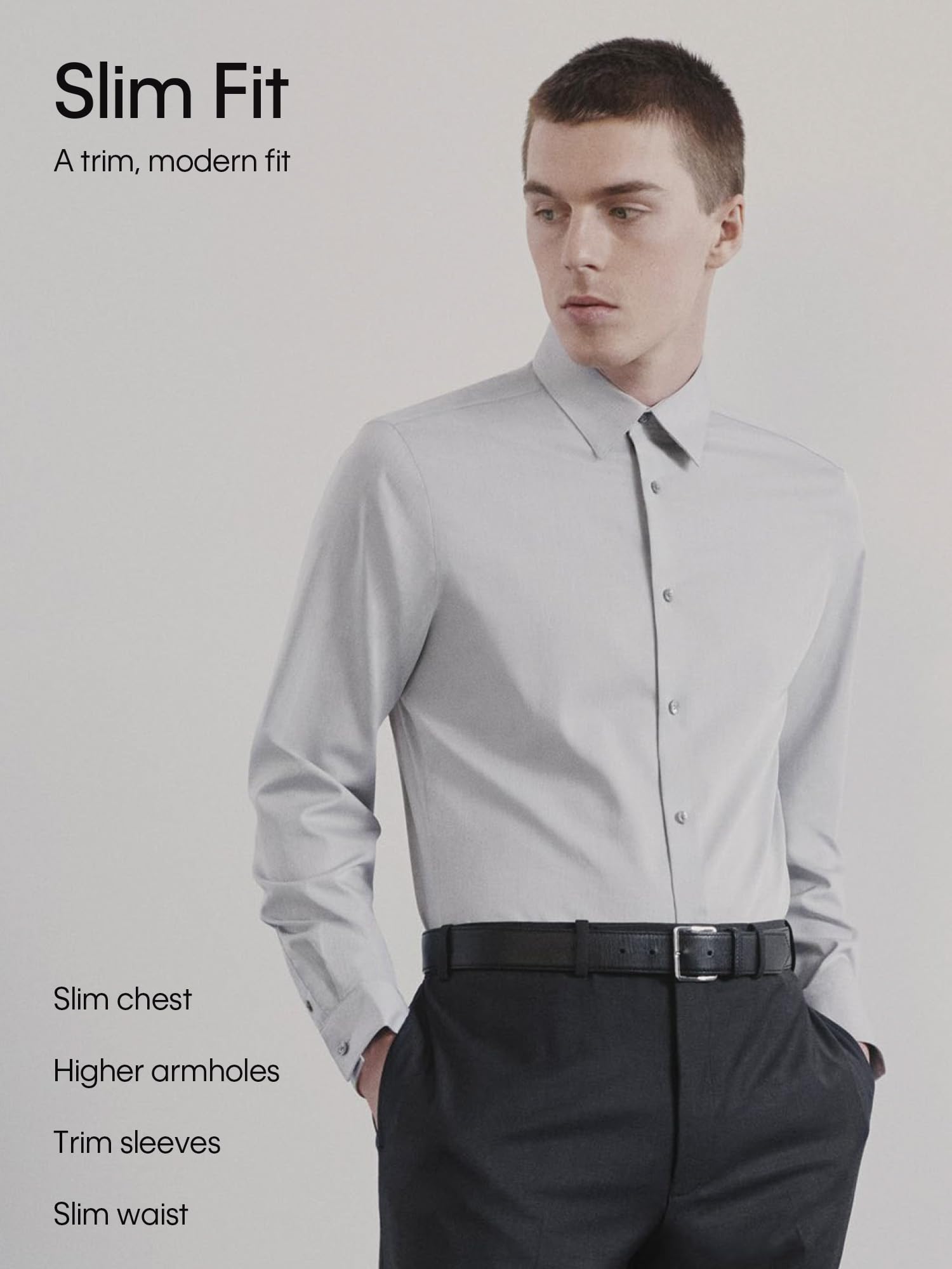 Foto 5 | Camisa De Vestir Calvin Klein, No Elástica, Ajustada Al Hierro, Blanca - Venta Internacional.
