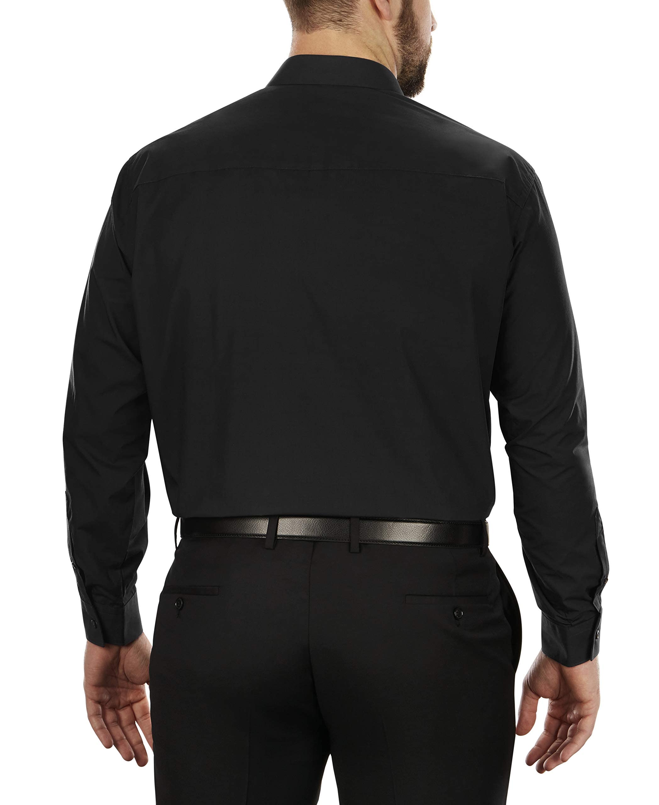 Foto 2 | Camisa De Vestir Kenneth Cole Unlisted Para Hombres Negros Grandes Y Altos - Venta Internacional.