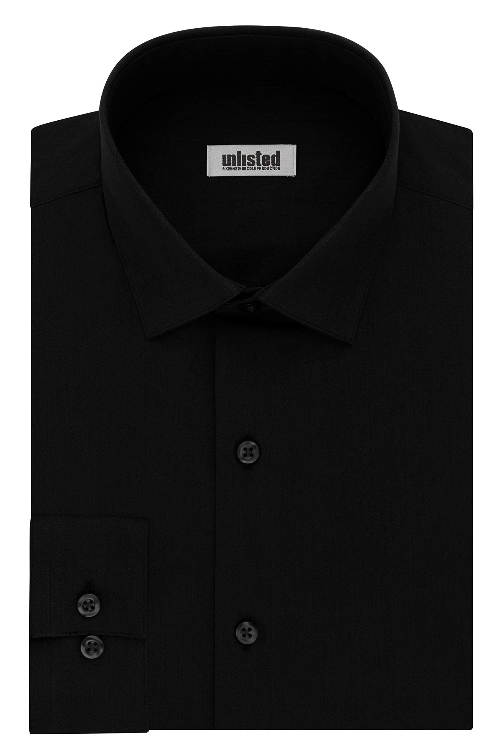 Foto 3 | Camisa De Vestir Kenneth Cole Unlisted Para Hombres Negros Grandes Y Altos - Venta Internacional.