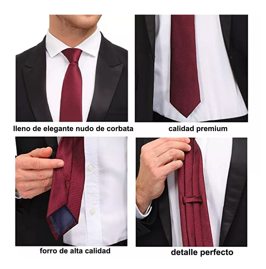 Foto 3 pulgar | Corbata Clásica Belug para Hombre color Rojo