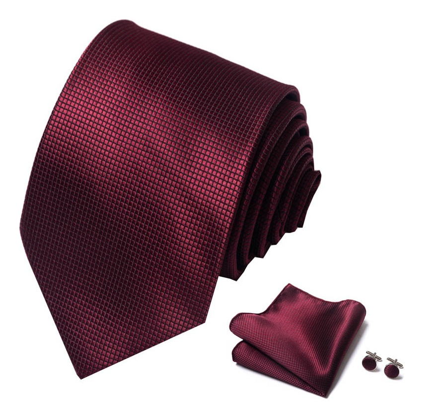 Corbata con Pañuelo y Mancuernillas Wünd Roja para Hombre