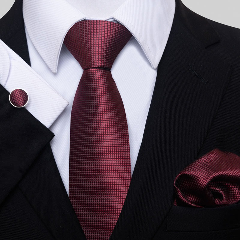 Foto 2 | Corbata con Pañuelo y Mancuernillas Wünd Roja para Hombre