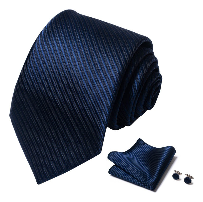 Corbata con Pañuelo y Mancuernillas Wünd Azul para Hombre