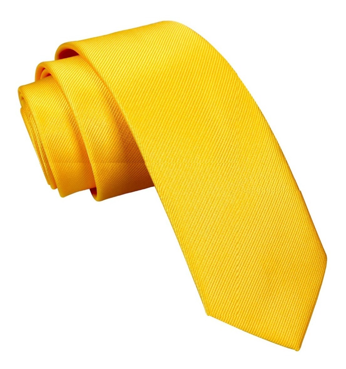 Foto 2 pulgar | Corbata Super Slim corte Delgado Formal Amarillo para Caballero