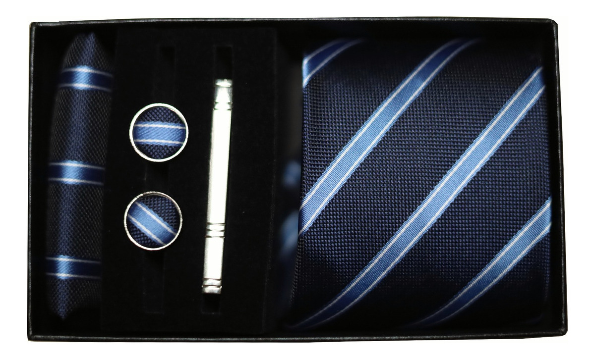 Foto 2 pulgar | Corbata con Pañuelo y Mancuernillas Wünd 5 Piezas para Hombre