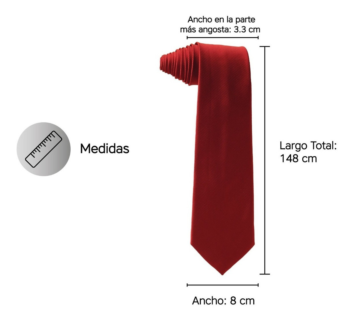 Foto 2 | Corbata Slim Wünd Vino para Hombre