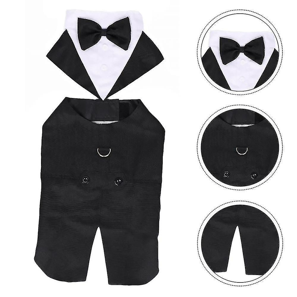 Foto 3 pulgar | Camisa Formal De Boda Para Perros Huoguo, Traje De Esmoquin Para Mascotas, Talla Xl - Venta Internacional.