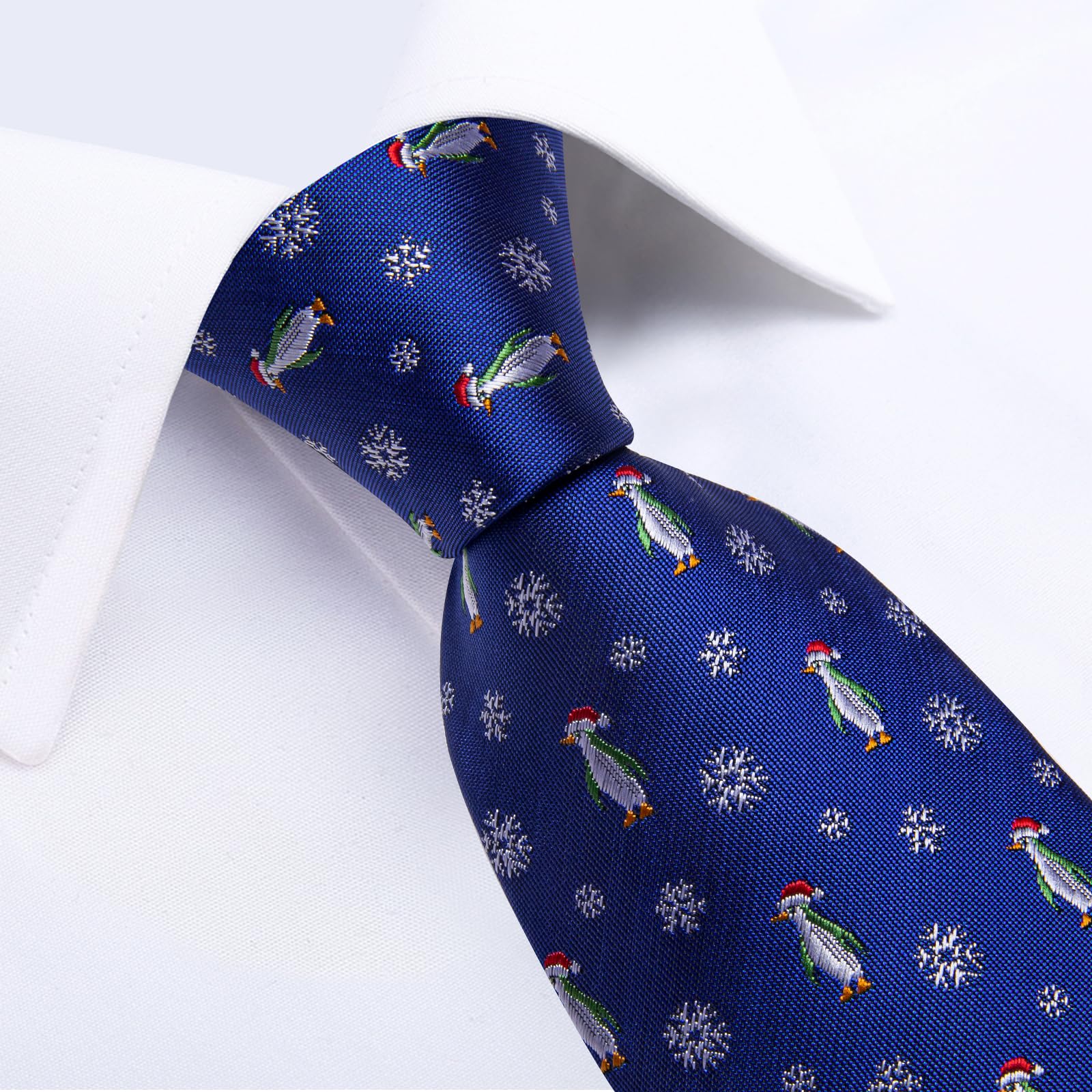 Foto 5 pulgar | Conjunto De Corbatas Dibangu Royal Blue Jacquard Silk Christmas Para Hombre - Venta Internacional.