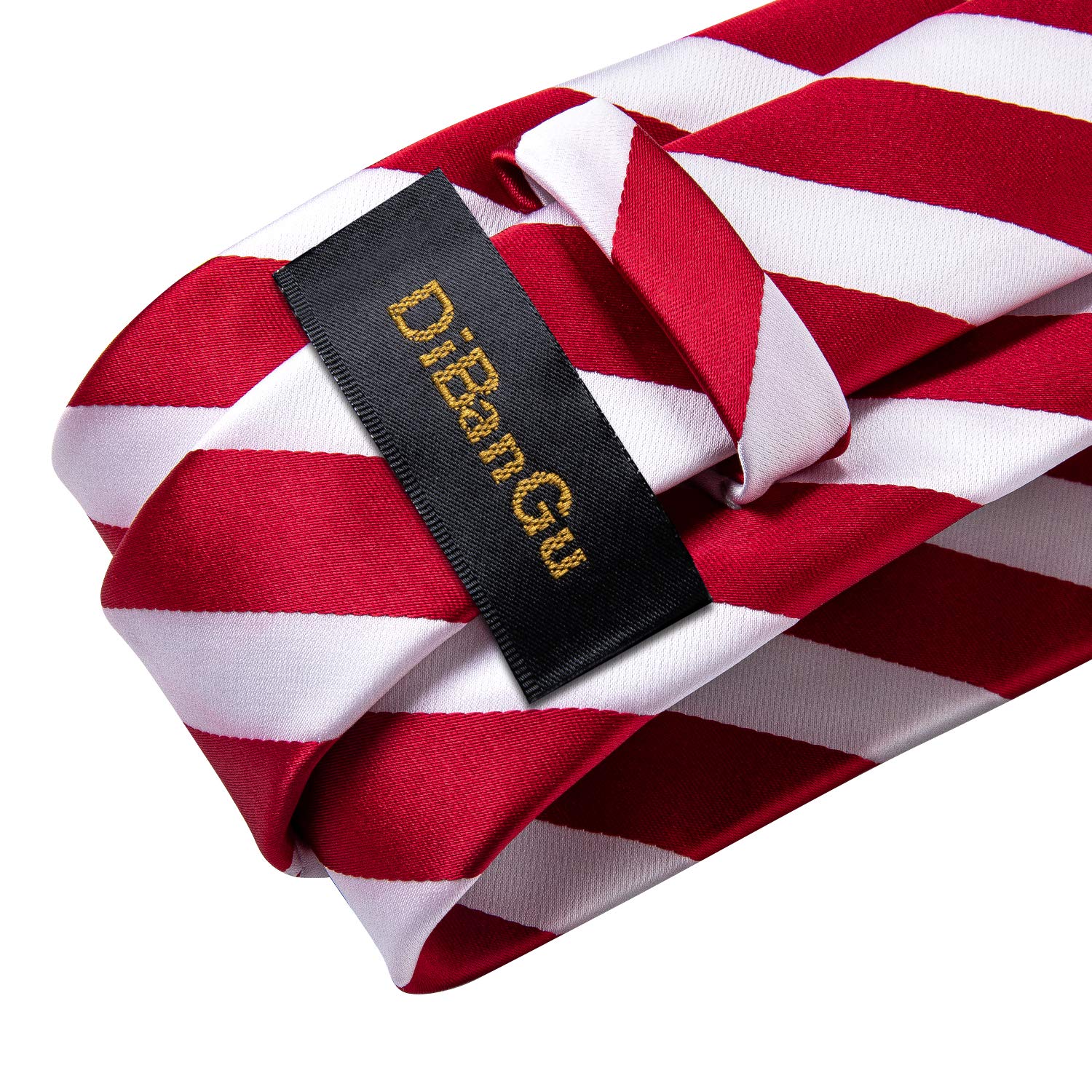 Foto 7 pulgar | Conjunto De Corbata Dibangu Tejido En Seda Roja Y Blanca En Jacquard Para Mí - Venta Internacional.