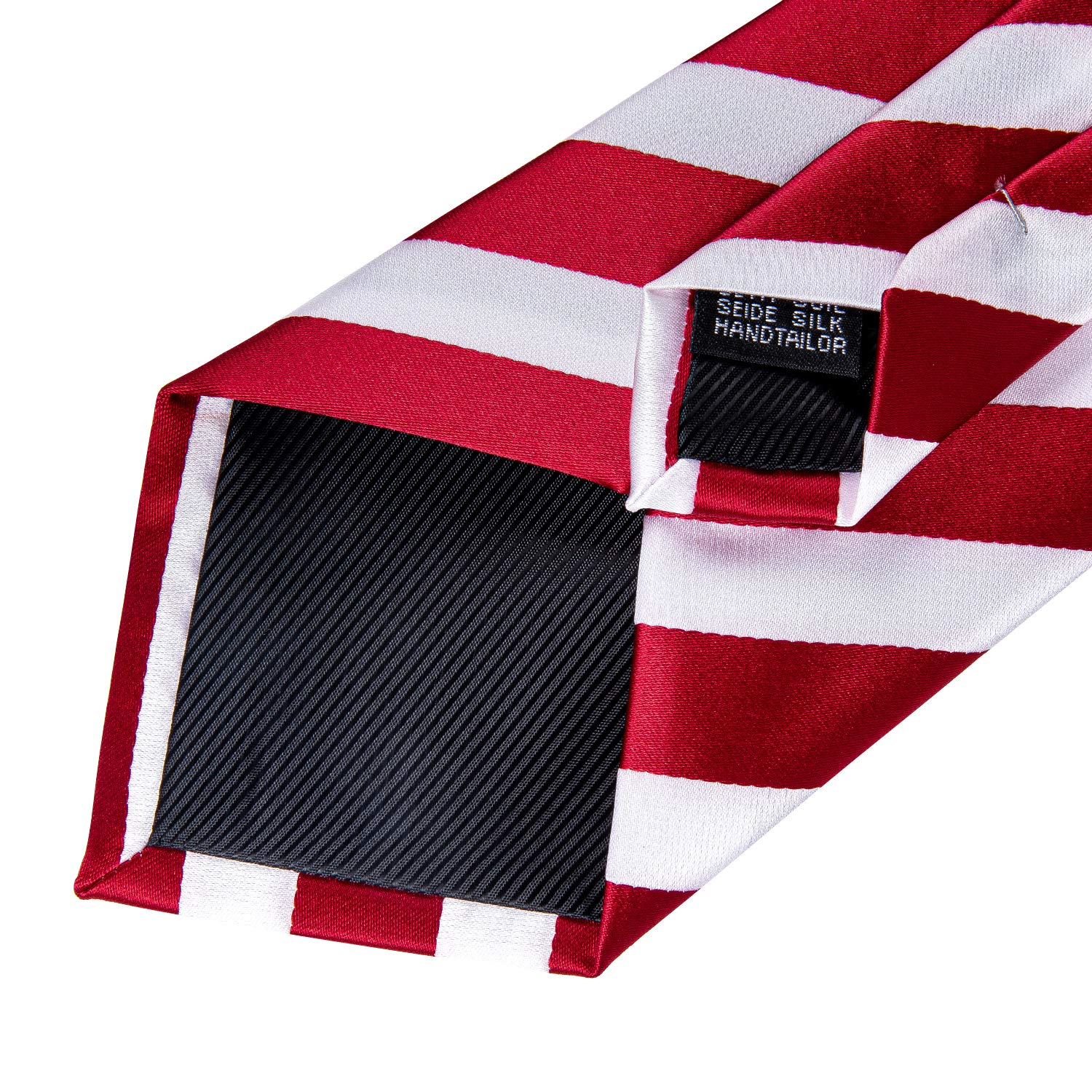 Foto 8 pulgar | Conjunto De Corbata Dibangu Tejido En Seda Roja Y Blanca En Jacquard Para Mí - Venta Internacional.