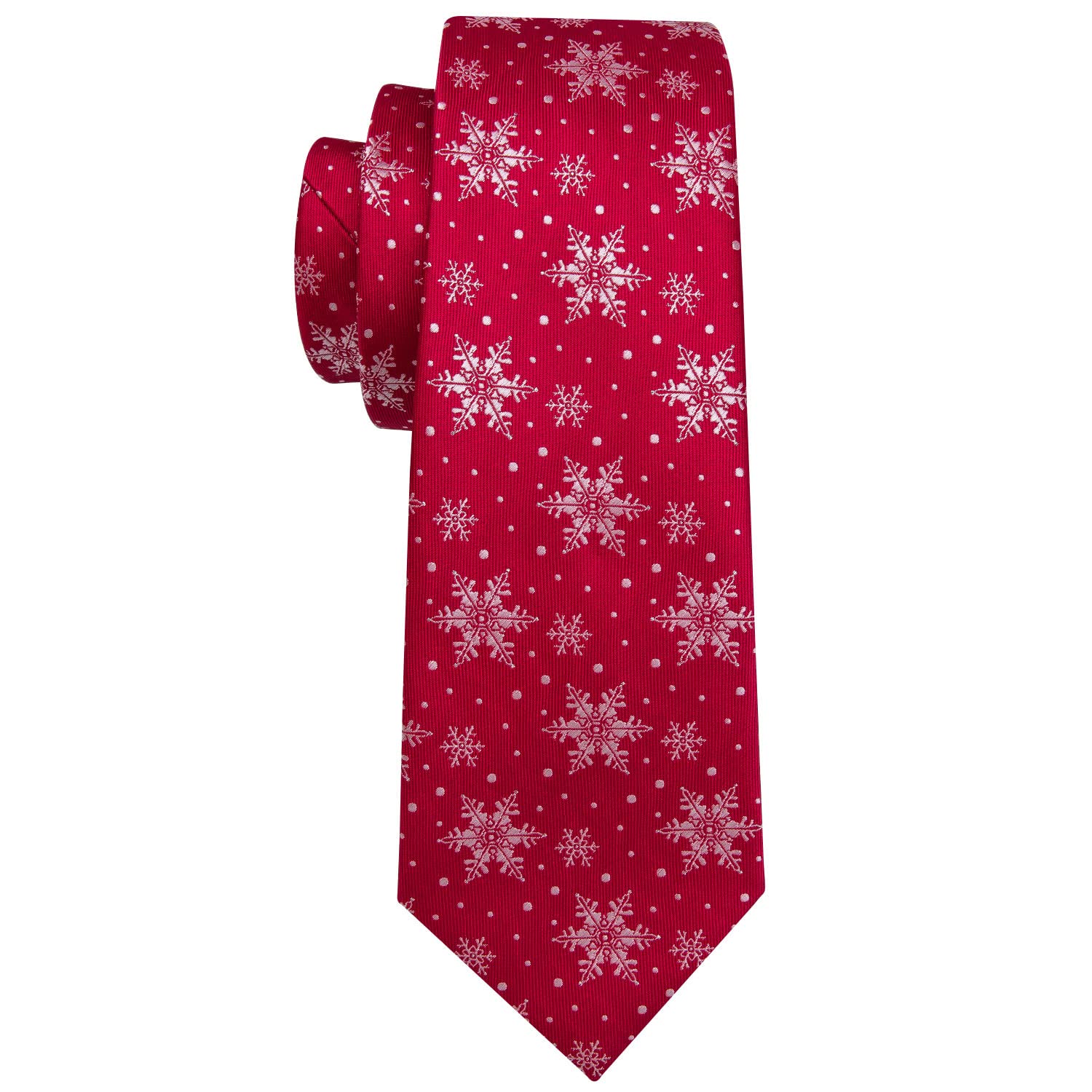 Foto 7 pulgar | Set De Corbata Barry.wang, Tejido En Seda Navideña, Para Hombre, Color Rojo Nieve - Venta Internacional.