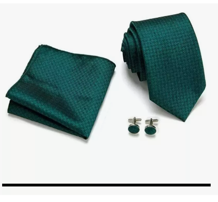 Foto 4 pulgar | Juego De Hombr Corbata Clips De Corbata De Moño Gemelos Color Verde Wünd