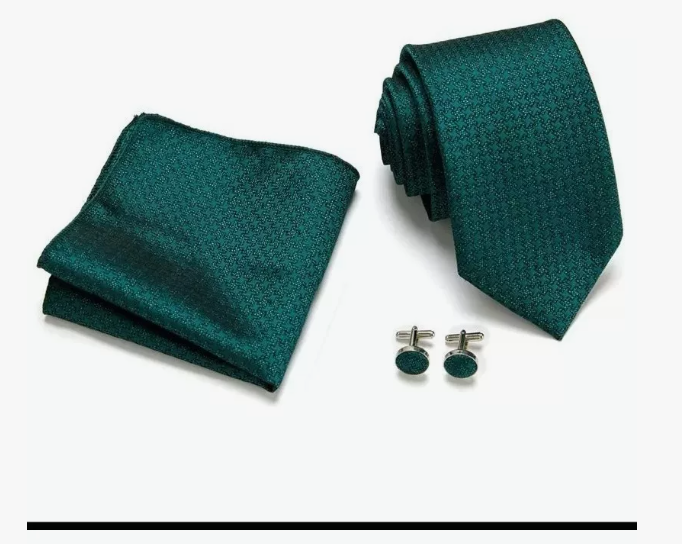 Foto 3 | Juego de Corbata Clips de Corbata de Moño Gemelos Verde