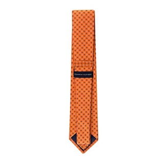 Foto 3 | Corbata Tommy Hilfiger Core Neat Ii Para Hombre, Color Naranja Y Seda - Venta Internacional.