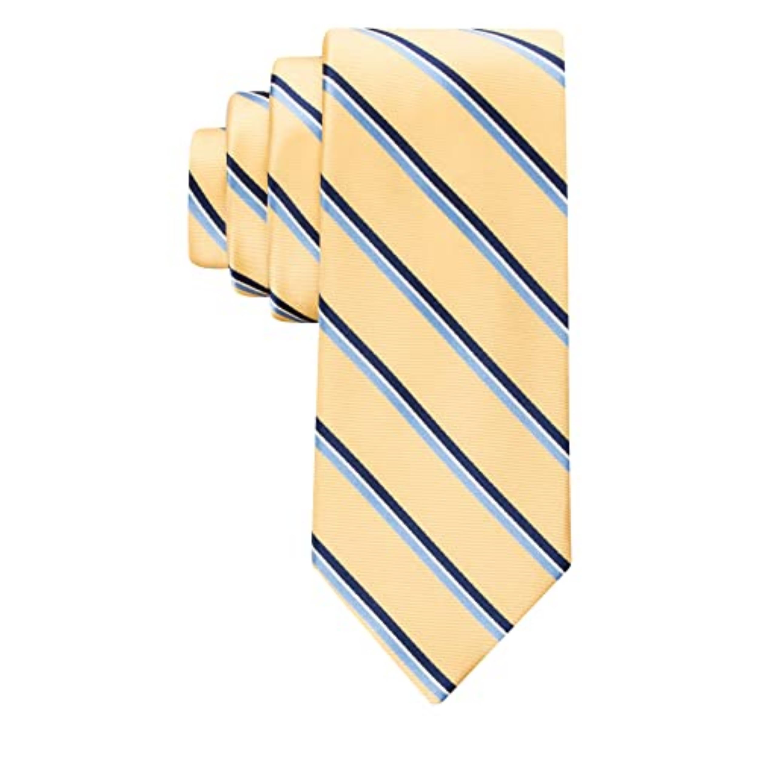 Foto 2 pulgar | Corbata Tommy Hilfiger A Rayas Amarillas Para Hombre, 8 Cm De Ancho - Venta Internacional.