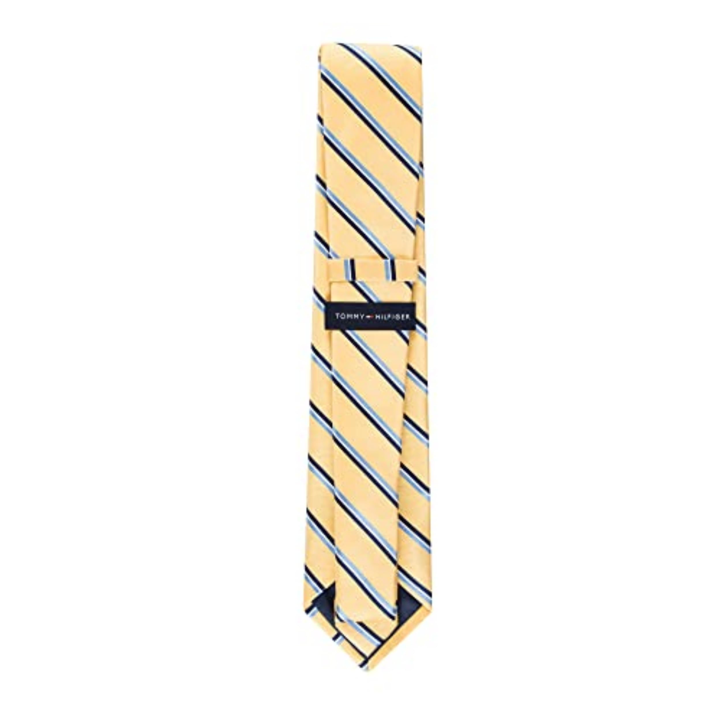 Foto 4 pulgar | Corbata Tommy Hilfiger A Rayas Amarillas Para Hombre, 8 Cm De Ancho - Venta Internacional.