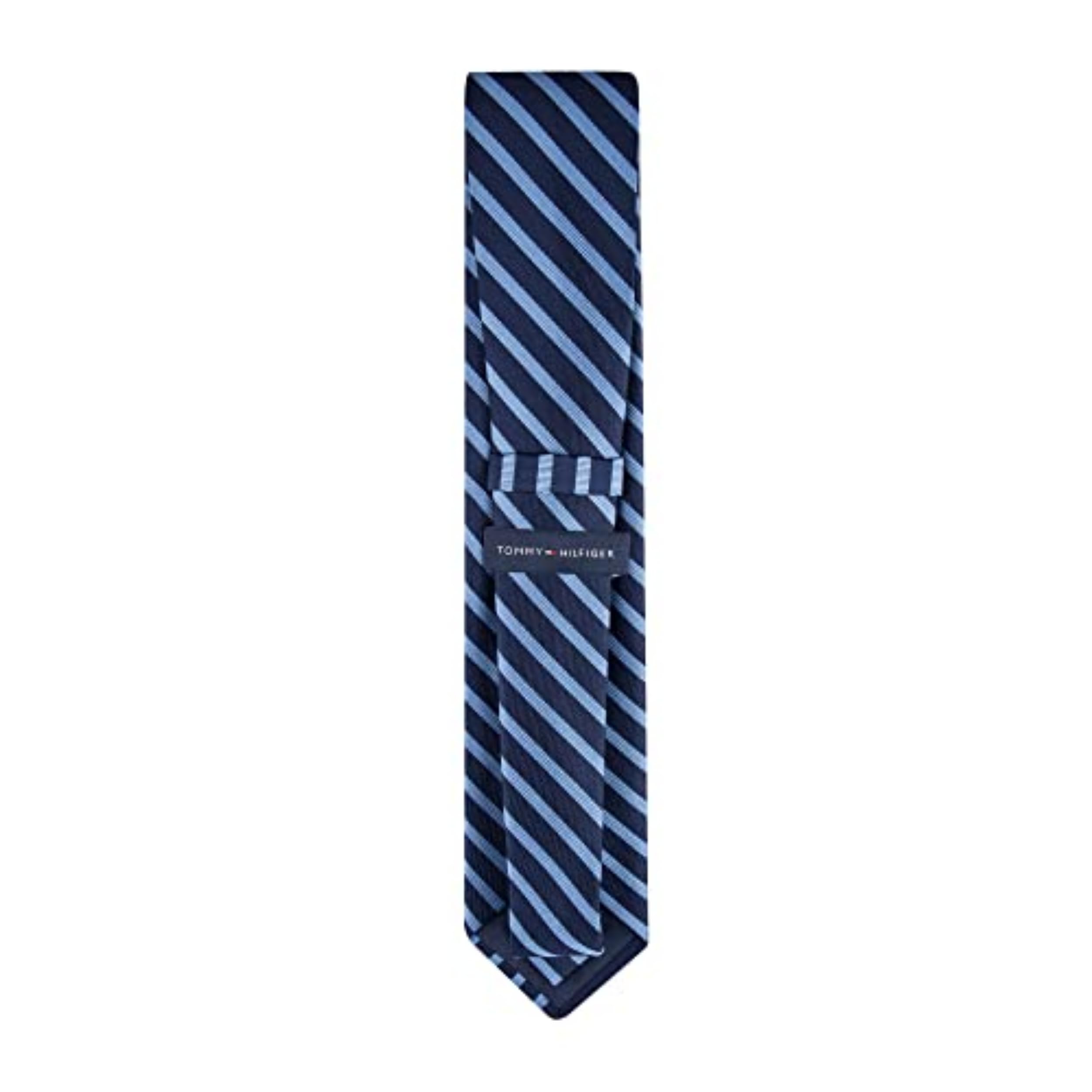 Foto 4 pulgar | Corbata Tommy Hilfiger Oxford Rib Stripe Para Hombre, Azul Marino - Venta Internacional.