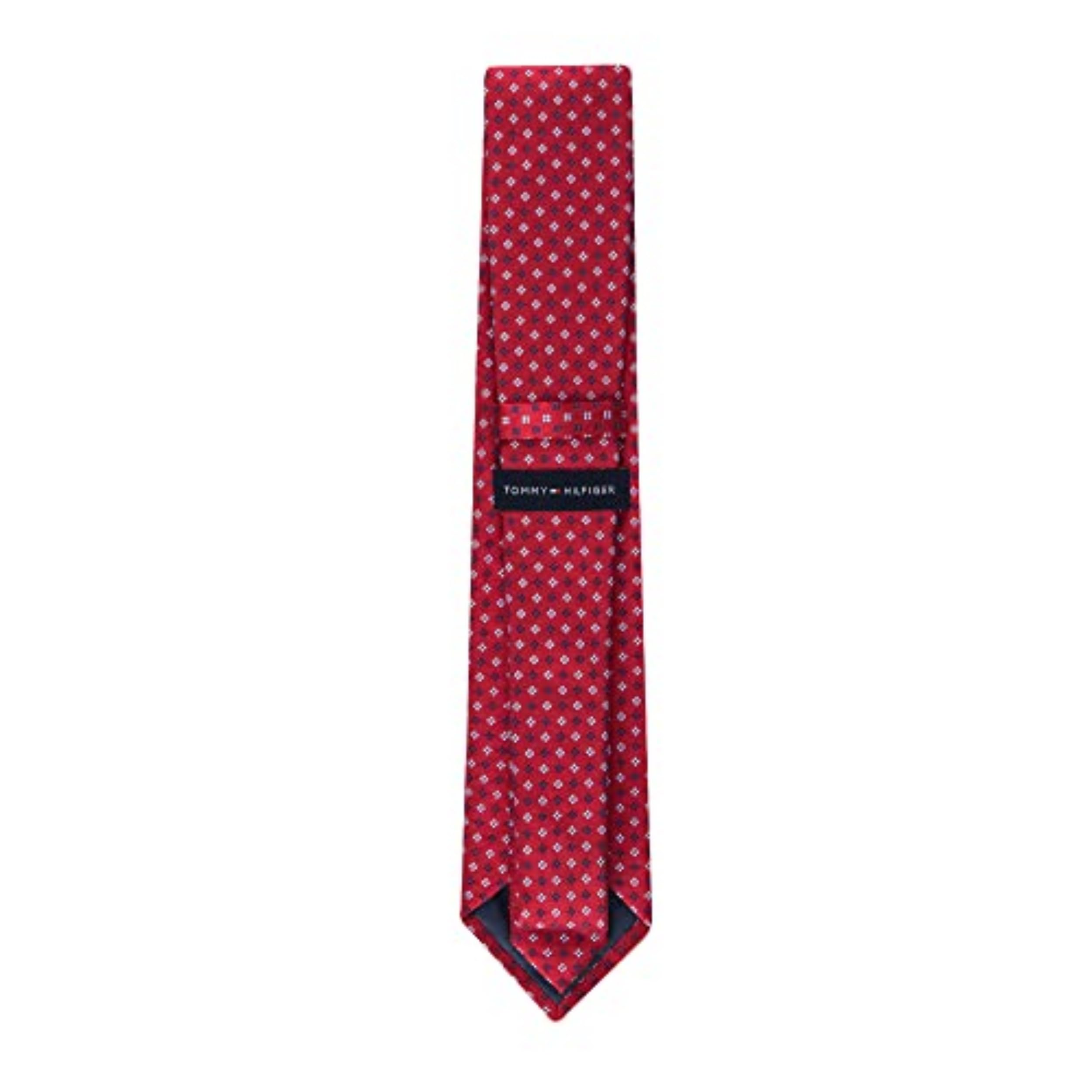 Foto 4 pulgar | Corbata Tommy Hilfiger Core Neat Ii para Hombre Tejida en Seda Roja - Venta Internacional