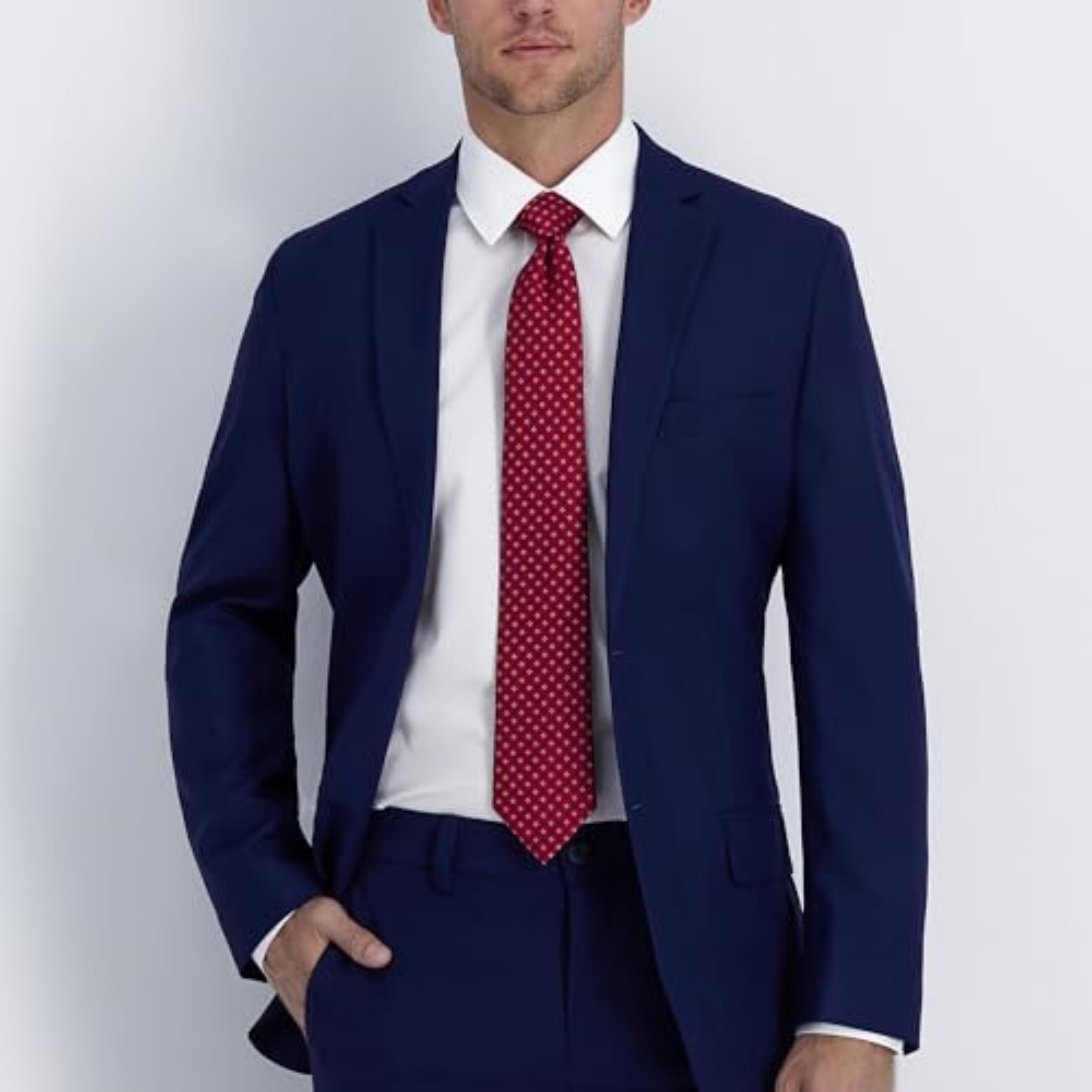 Foto 5 pulgar | Corbata Tommy Hilfiger Core Neat Ii para Hombre Tejida en Seda Roja - Venta Internacional