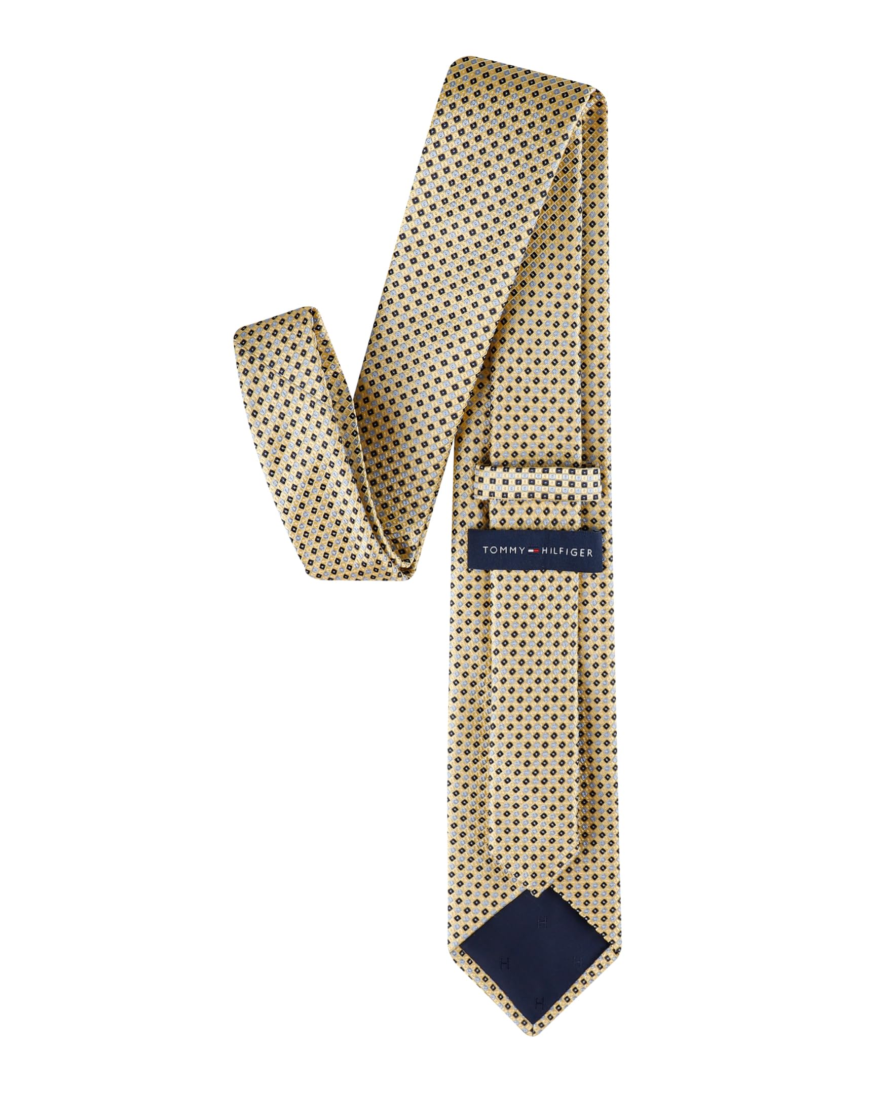 Foto 4 pulgar | Corbata Tommy Hilfiger Core Micro Dot de Seda/Poliéster Amarilla - Venta Internacional