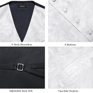 Foto 5 | Conjunto De Chaleco Y Corbata Dibangu, Chaleco Formal De Cachemir Para Hombre - Venta Internacional.