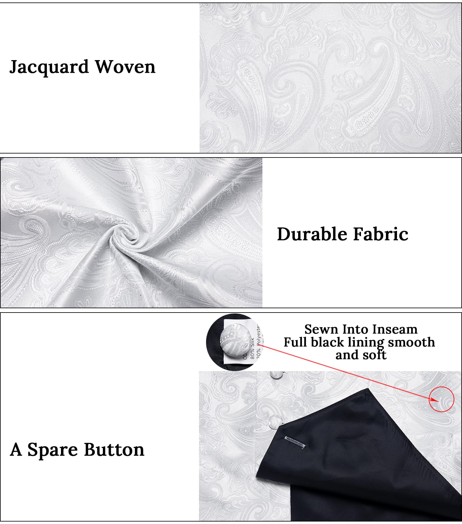 Foto 7 pulgar | Conjunto De Chaleco Y Corbata Dibangu, Chaleco Formal De Cachemir Para Hombre - Venta Internacional.