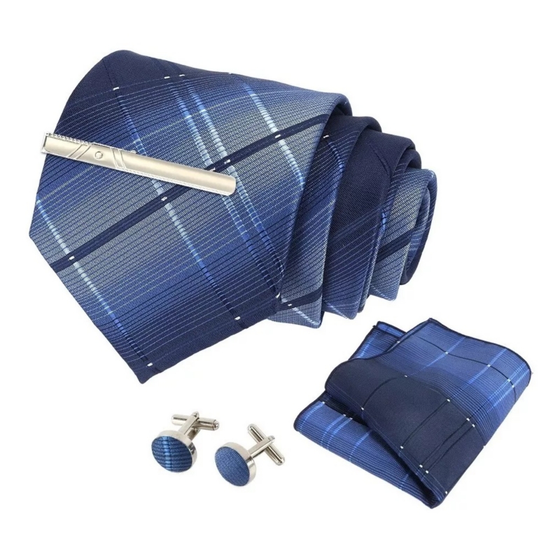 Foto 3 pulgar | Juego De Gemelos De Seda Para Pañuelos Y Corbatas Para Hombre Con Caja De Regalo - Venta Internacional.