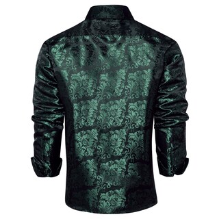 Foto 4 | Camisa Dibangu Para Hombre, Seda, Cachemir, Manga Larga, Color Verde Cazador - Venta Internacional.