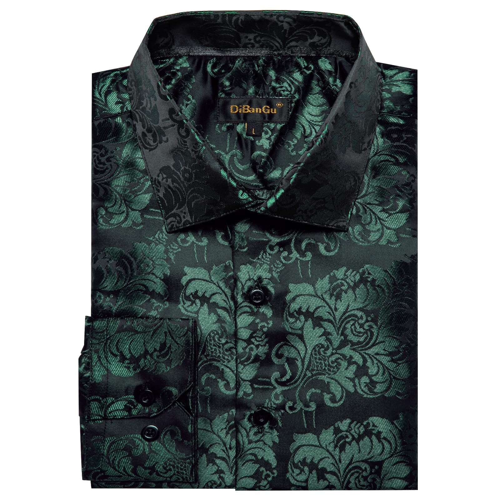 Foto 6 pulgar | Camisa Dibangu Para Hombre, Seda, Cachemir, Manga Larga, Color Verde Cazador - Venta Internacional.