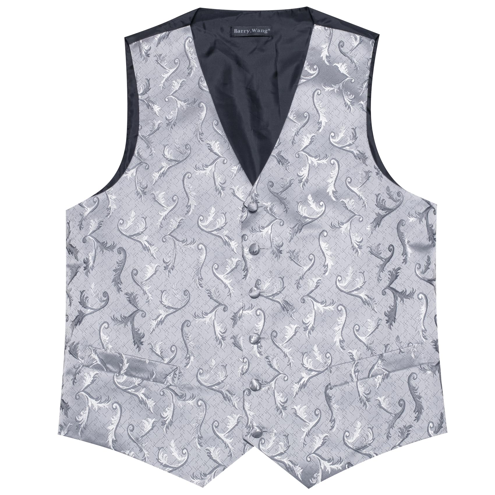 Foto 5 pulgar | Conjunto De Chaleco Barry.wang Para Hombre, Cachemir Y Seda Con Flores, Jacquard - Venta Internacional.