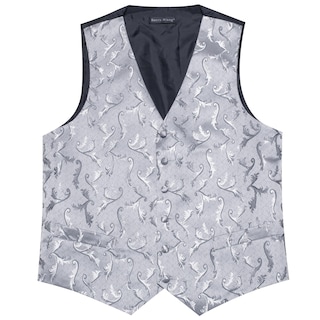 Foto 4 | Conjunto De Chaleco Barry.wang Para Hombre, Cachemir Y Seda Con Flores, Jacquard - Venta Internacional.