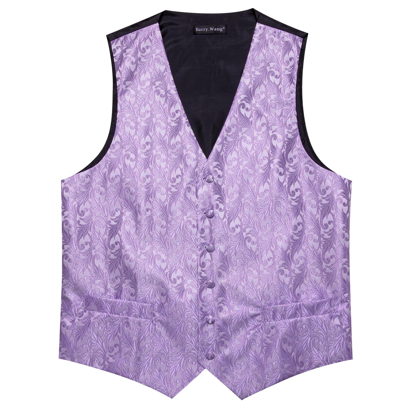 Foto 4 | Conjunto De Chaleco Barry.wang Para Hombre, Cachemir Y Seda Con Flores, Jacquard - Venta Internacional.