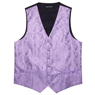 Foto 4 | Conjunto De Chaleco Barry.wang Para Hombre, Cachemir Y Seda Con Flores, Jacquard - Venta Internacional.