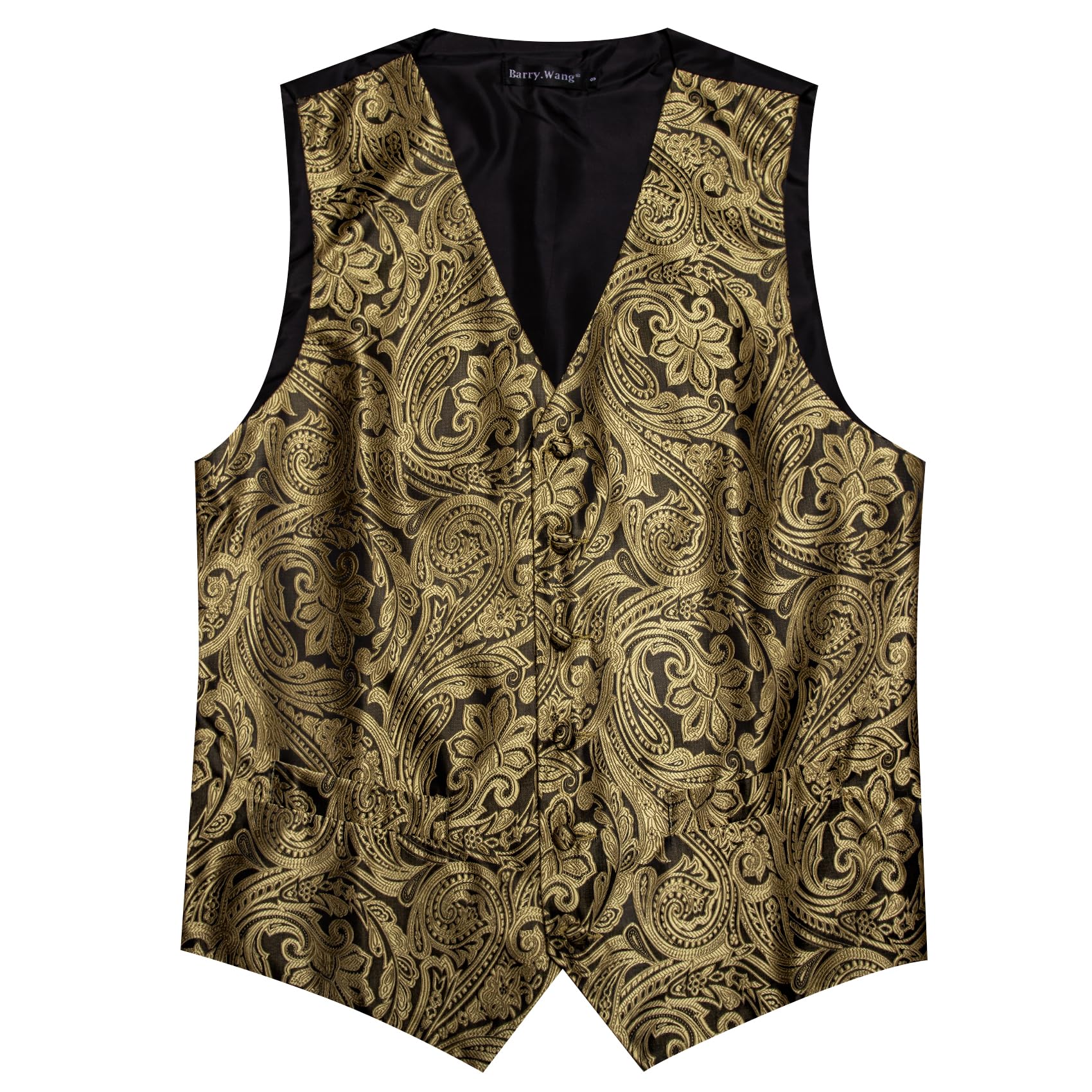 Foto 5 pulgar | Conjunto De Chaleco Barry.wang Para Hombre, Cachemir Y Seda Con Flores, Jacquard - Venta Internacional.