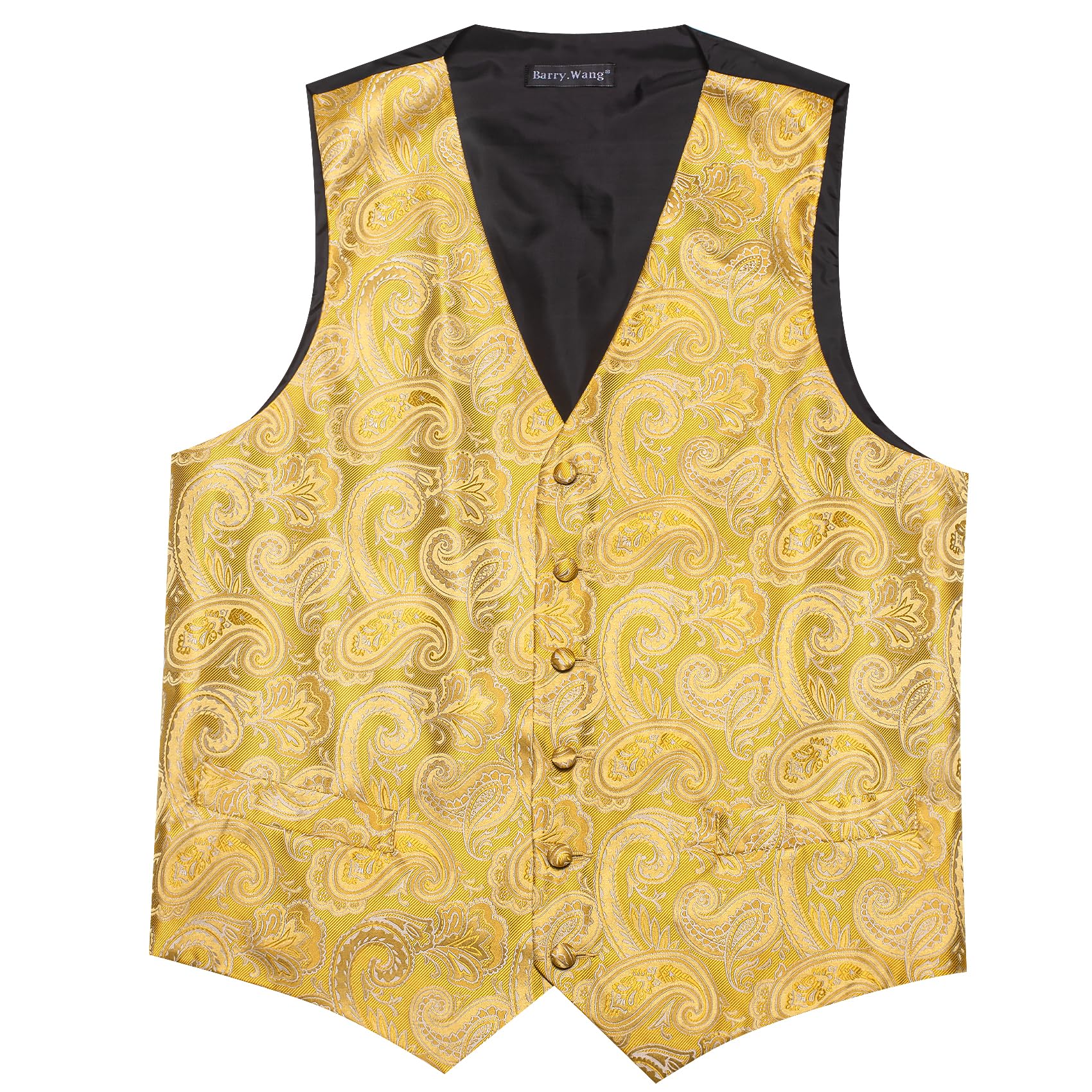 Foto 4 | Conjunto De Chaleco Barry.wang Para Hombre, Cachemir Y Seda Con Flores, Jacquard - Venta Internacional.