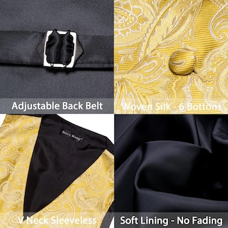 Foto 5 | Conjunto De Chaleco Barry.wang Para Hombre, Cachemir Y Seda Con Flores, Jacquard - Venta Internacional.