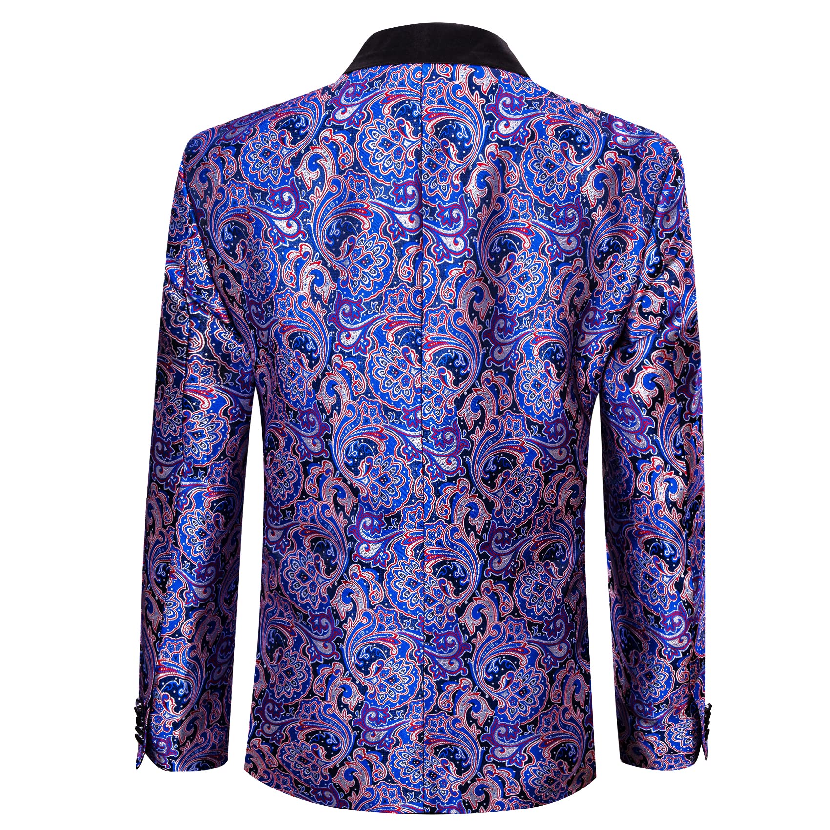 Foto 3 pulgar | Chaqueta Tipo Blazer Barry.wang Para Hombre, Esmoquin Floral, Cachemir, Morado - Venta Internacional.