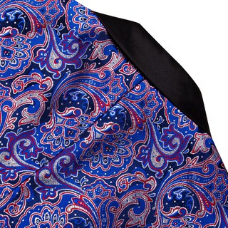 Foto 6 | Chaqueta Tipo Blazer Barry.wang Para Hombre, Esmoquin Floral, Cachemir, Morado - Venta Internacional.