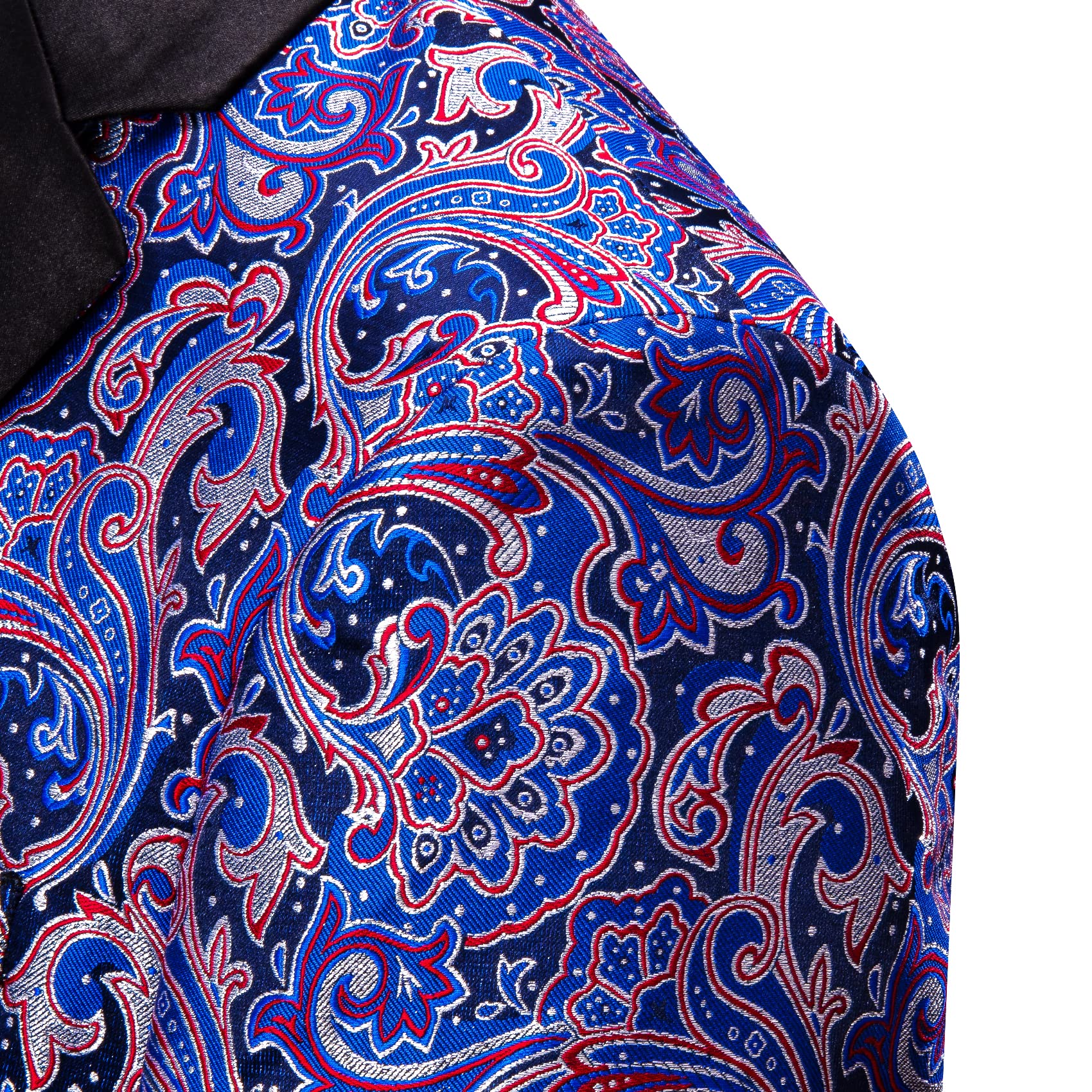 Foto 8 pulgar | Chaqueta Tipo Blazer Barry.wang Para Hombre, Esmoquin Floral, Cachemir, Morado - Venta Internacional.