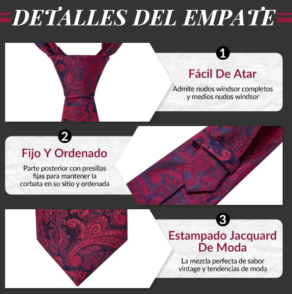 Foto 4 pulgar | Juego de Corbatas y Gemelos Xtellar para Hombre