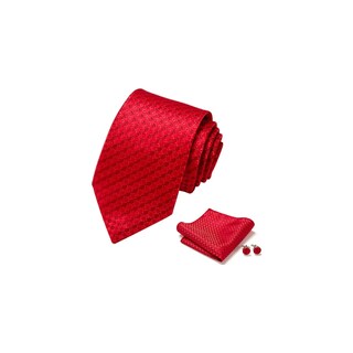 Foto 1 | Set De Corbata Con Pañuelo Y Gemelos Para Hombre Eo Safe Imports Esi-19840 Rojo
