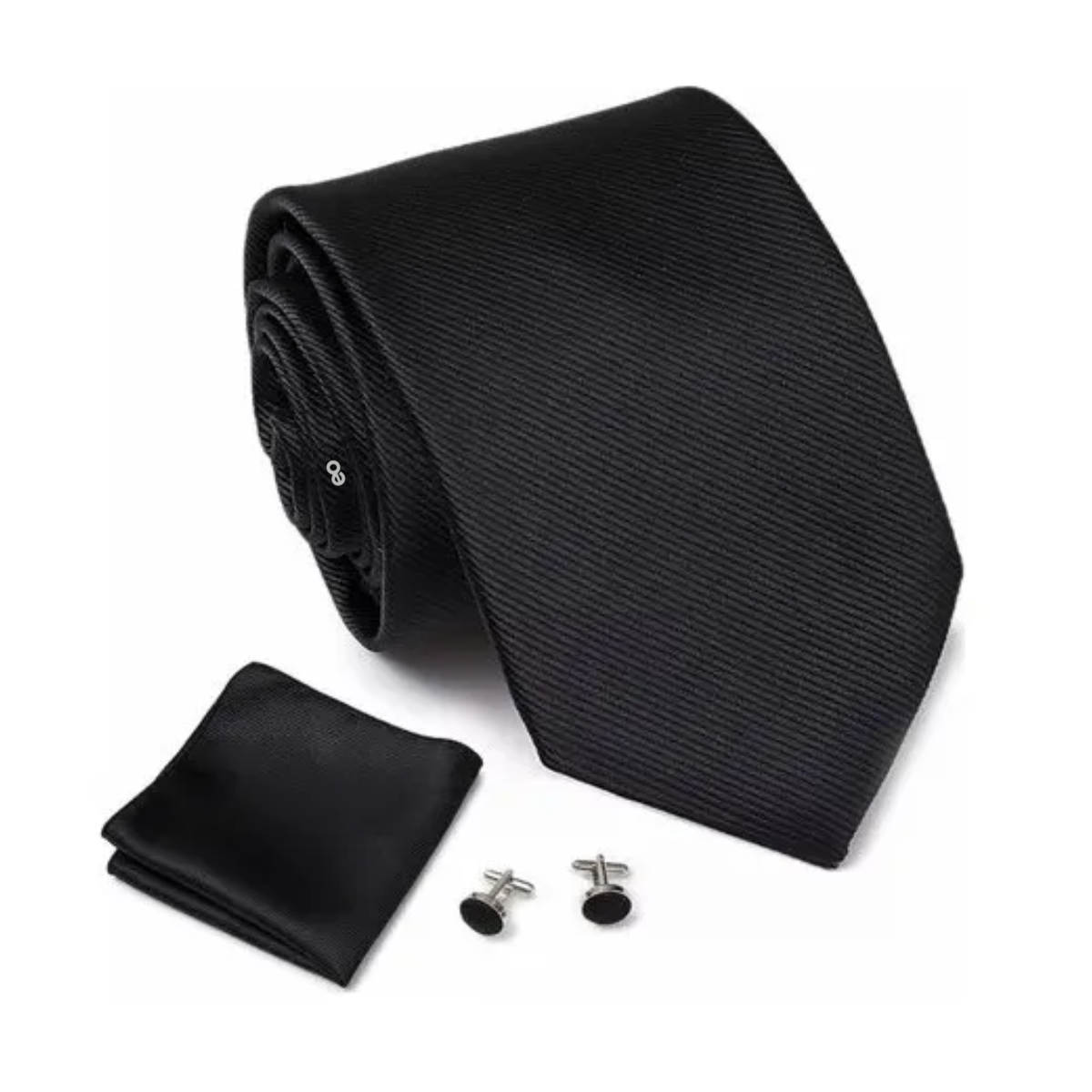 Foto 1 | Set De Corbata Con Pañuelo Y Gemelos Para Hombre Eo Safe Imports Esi-19839 Negro