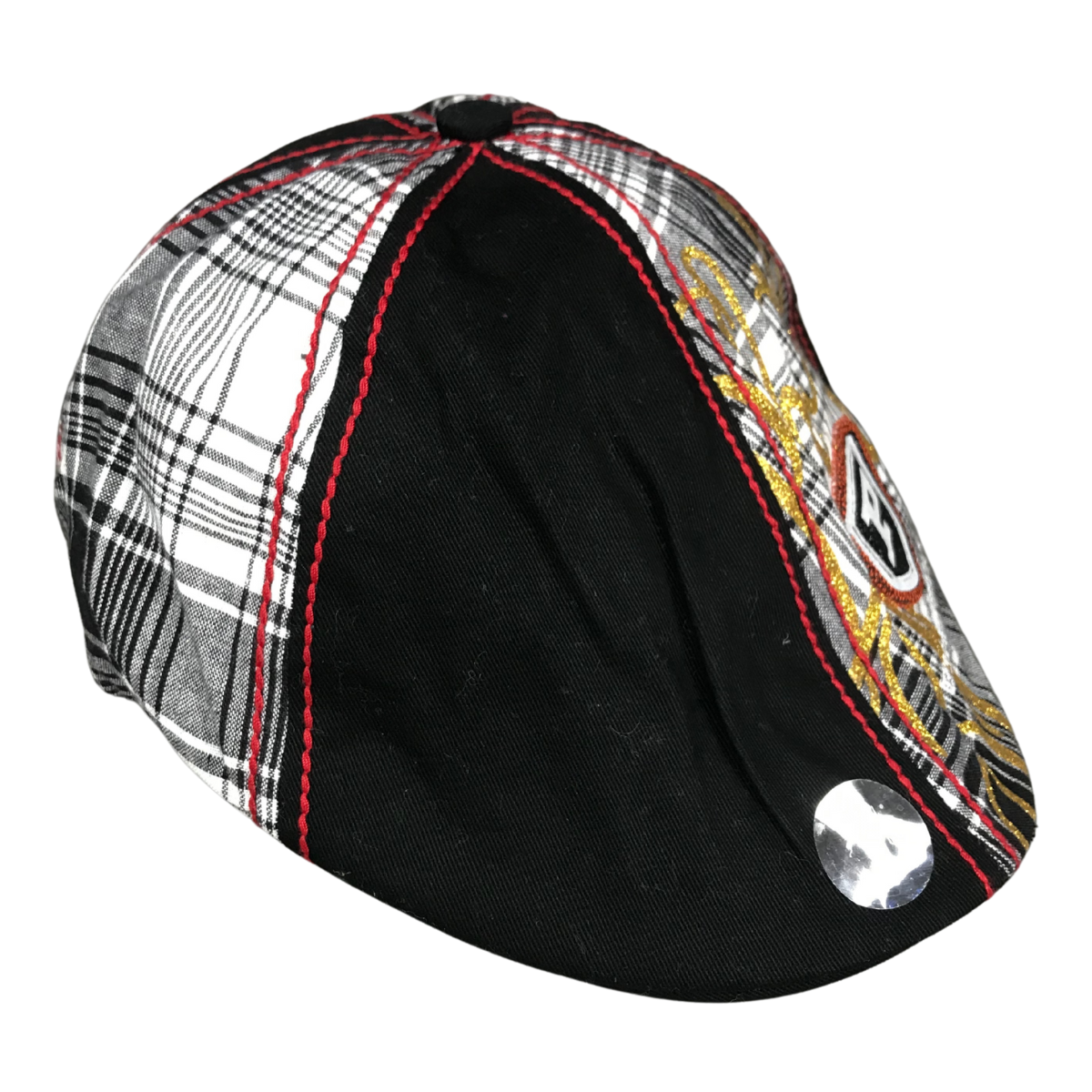 Foto 2 pulgar | Boina Española Cerrada Varios Diseños Modelo 3 Color Negro Cuadros